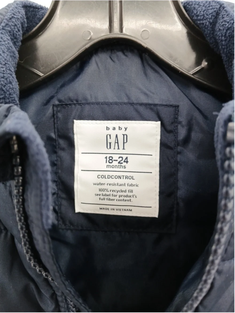 Baby Gap Puffer Navy Vest Cold Control Unisex Size 18 To 24 Months
